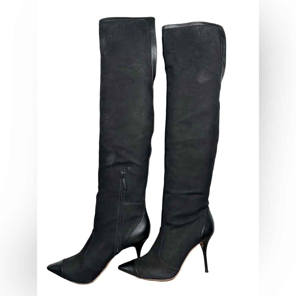 Sophia Webster Black Hallie‎ Over the Knee high heel Boot stiletto